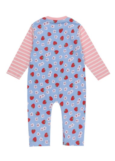 Lilly & Sid Organic Cotton Multicoloured Strawberry Print Romper (0-12 Months)