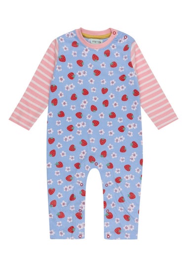Lilly & Sid Organic Cotton Multicoloured Strawberry Print Romper (0-12 Months)