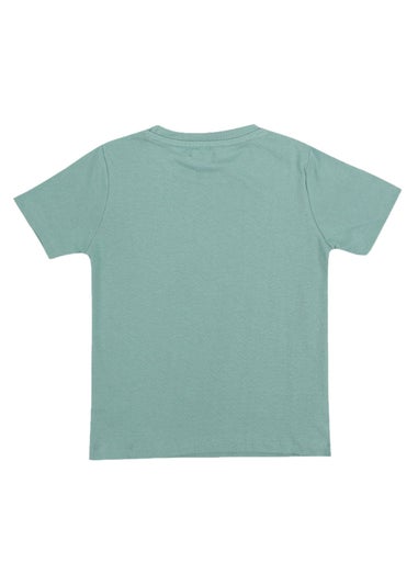 Lilly & Sid Organic Cotton Blue Surfing Tiger Print T-Shirt (24 Months- 8 Years)