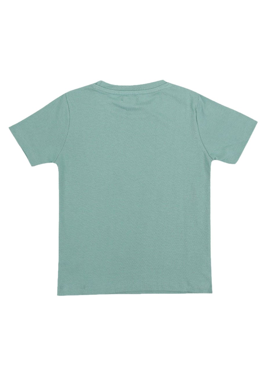 Lilly & Sid Organic Cotton Blue Surfing Tiger Print T-Shirt (24 Months- 8 Years)