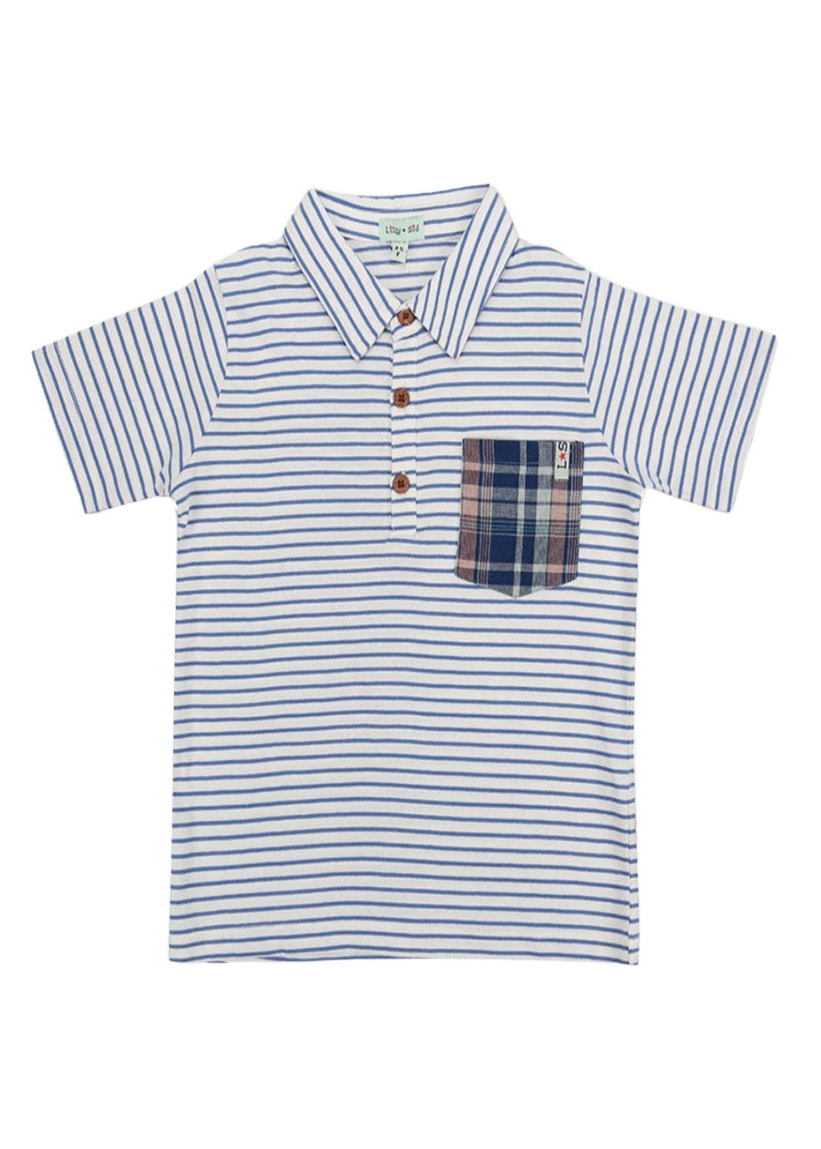 Lilly & Sid Organic Cotton Multicoloured Stripe Print T-Shirt (24 Months- 8 Years)