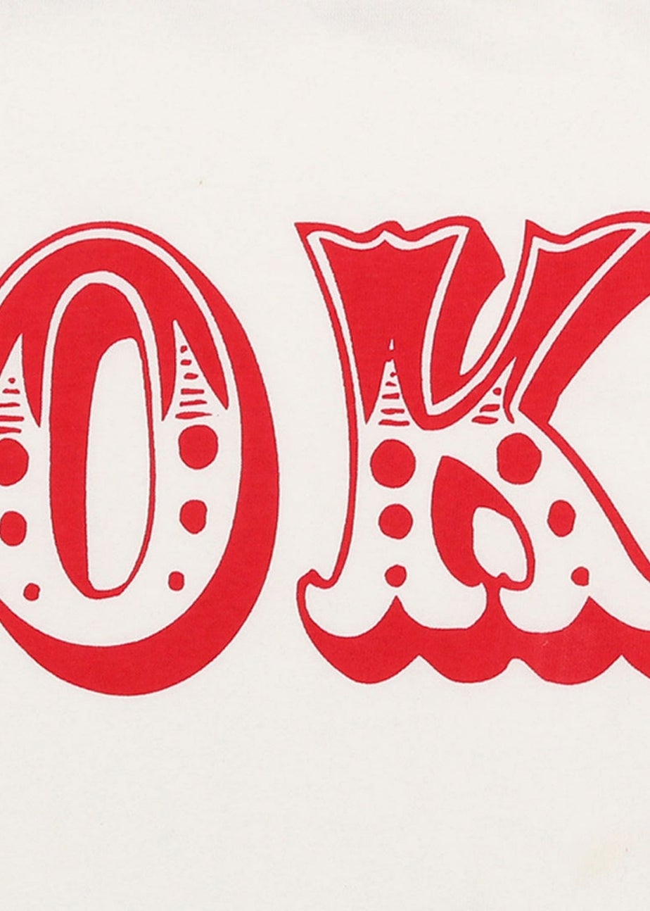 Lilly & Sid Organic Cotton Multicoloured Ok Slogan Print T-Shirt (24 Months- 8 Years)