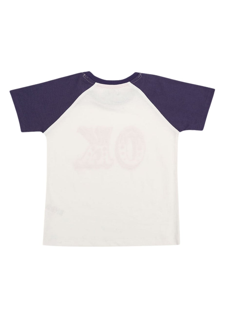 Lilly & Sid Organic Cotton Multicoloured Ok Slogan Print T-Shirt (24 Months- 8 Years)