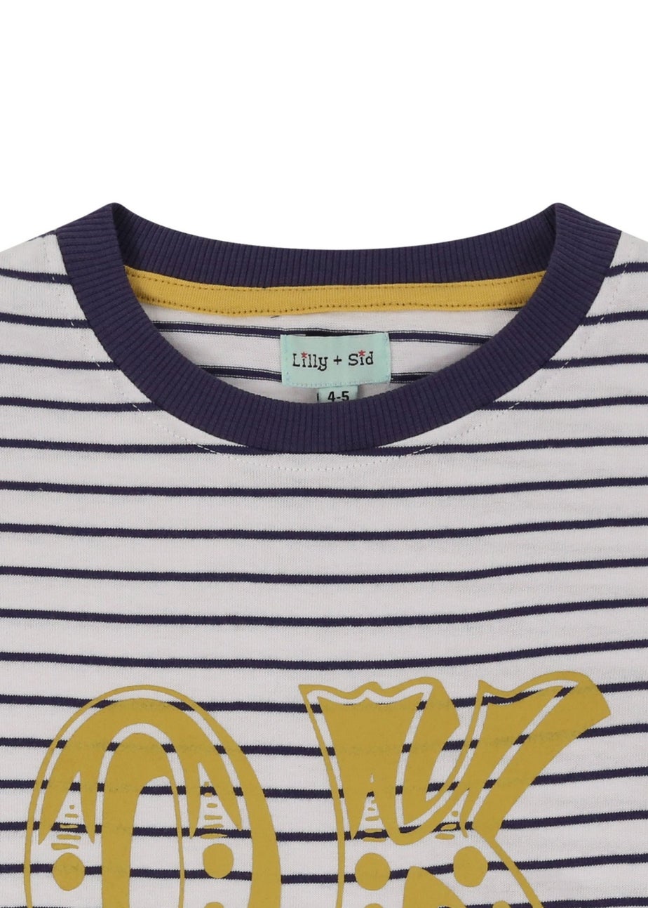 Lilly & Sid Organic Cotton Multicoloured Ok Slogan Print T-Shirt (24 Months- 8 Years)