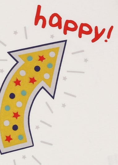 Lilly & Sid Organic Cotton Multicoloured Happy Slogan Print T-Shirt (24 Months- 8 Years)