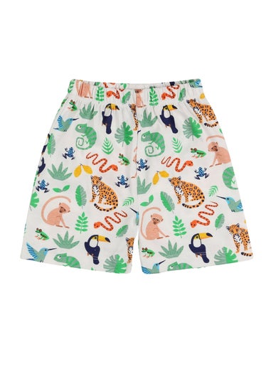 Lilly & Sid Multicoloured Animal Safari Print Top & Short Set (0- 24 Months)