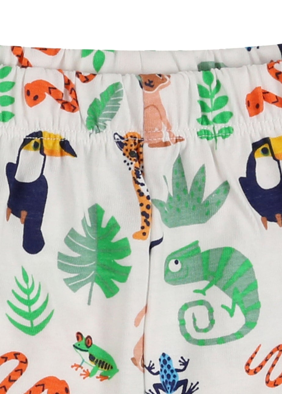 Lilly & Sid Multicoloured Animal Safari Print Top & Short Set (0- 24 Months)