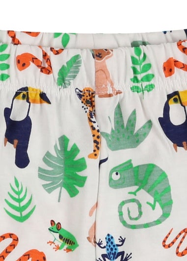 Lilly & Sid Multicoloured Animal Safari Print Top & Short Set (0- 24 Months)