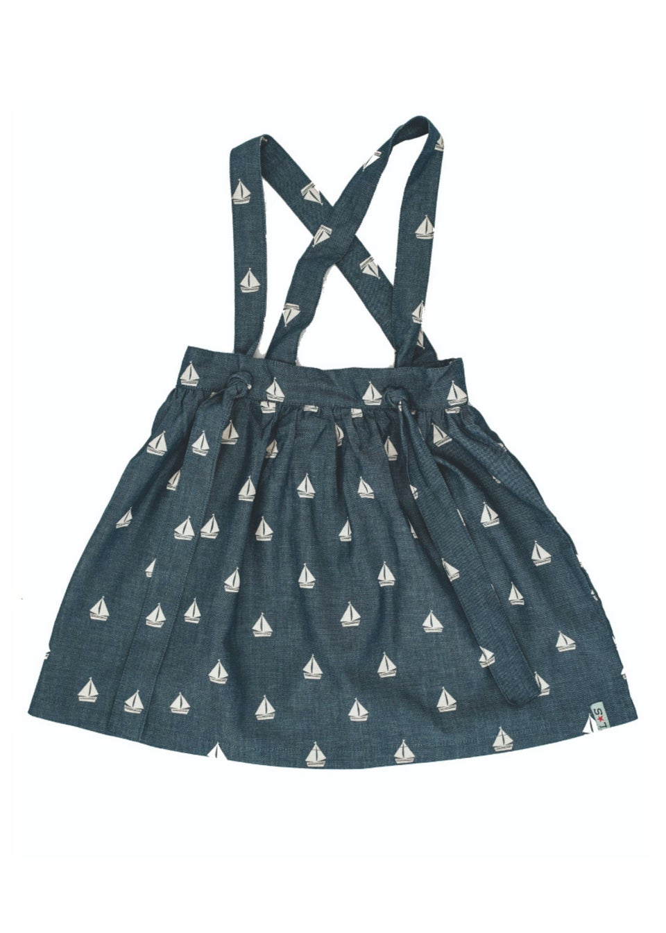 Lilly & Sid Organic Cotton Grey Sailing Boat Bracer Skirt (3-8 Years)