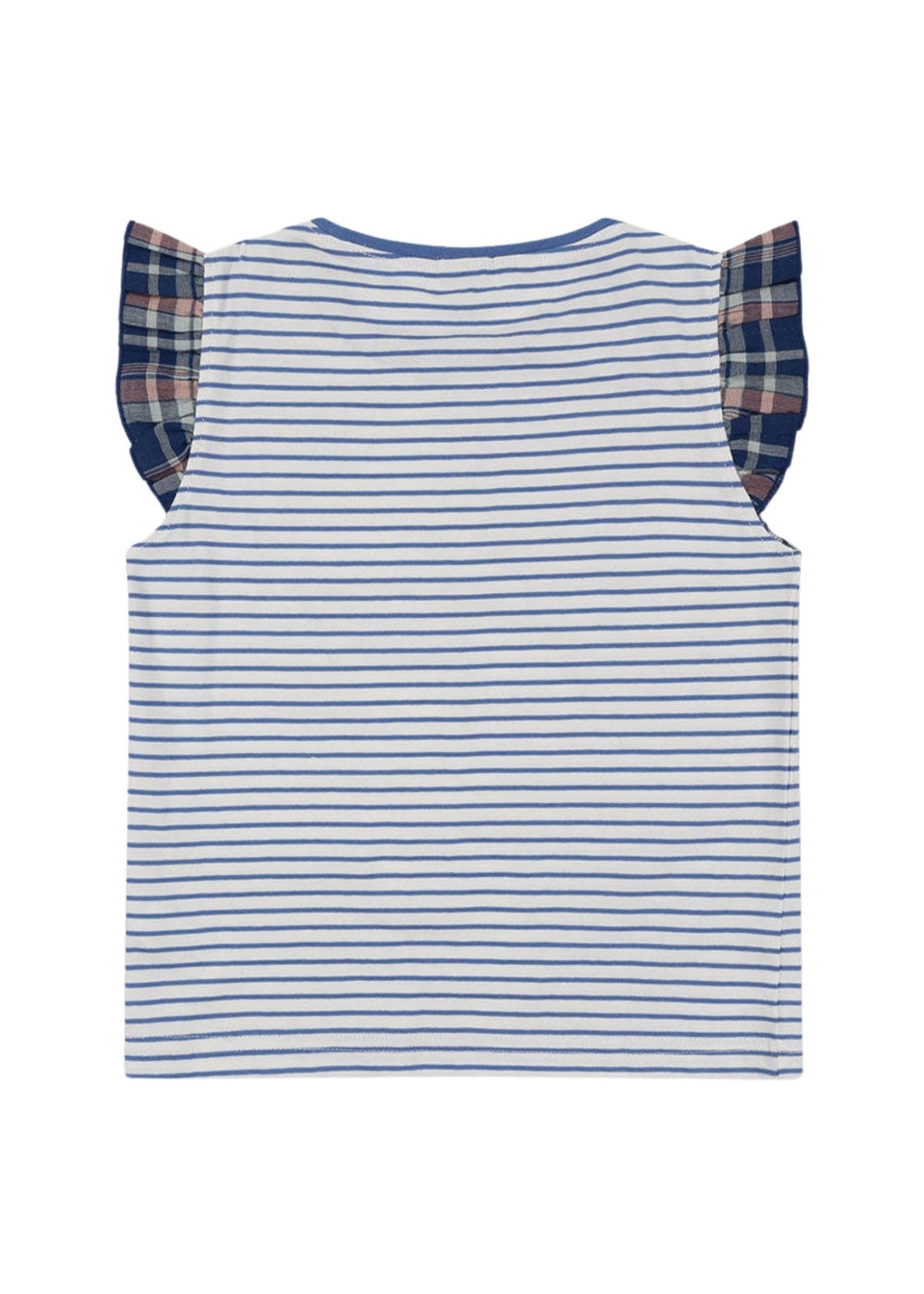 Lilly & Sid Organic Cotton Blue Cat Applique Top (24 Months- 8 Years)