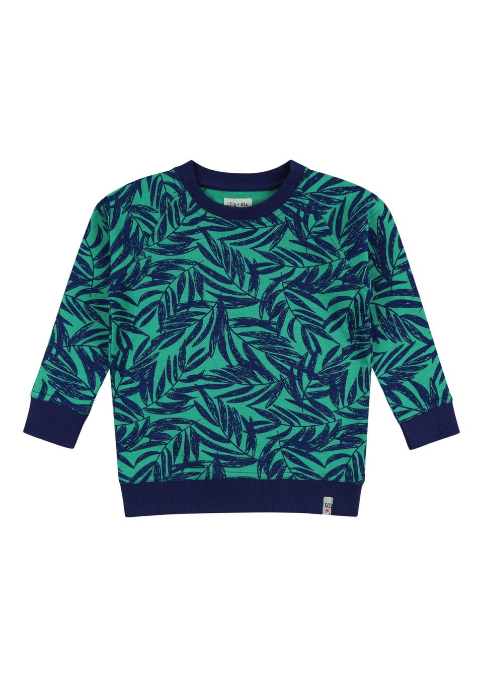 Lilly & Sid Organic Cotton Green Palm Print Sweatshirt (0-8 Years)