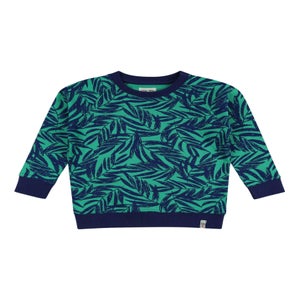 Lilly & Sid Organic Cotton Green Palm Print Sweatshirt (0-8 Years)