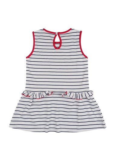 Lilly & Sid Organic Cotton Multicoloured Swan Applique Dress (24 Months- 8 Years)