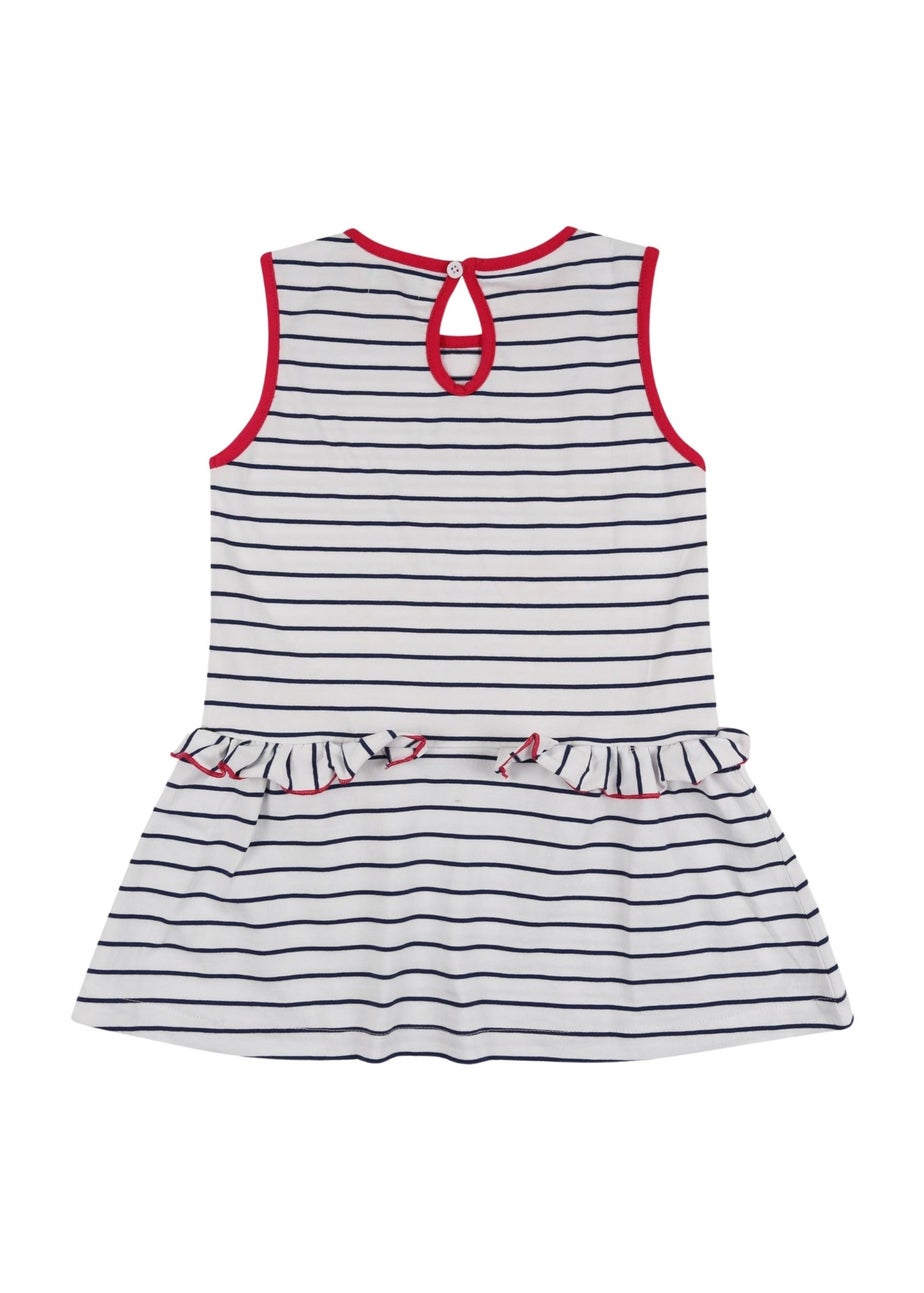 Lilly & Sid Organic Cotton Multicoloured Swan Applique Dress (24 Months- 8 Years)