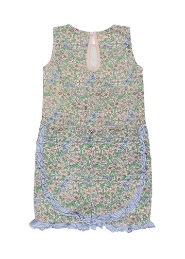 Lilly & Sid Organic Cotton Multicoloured Ditsy Floral Print Playsuit (24 Months- 8 Years)