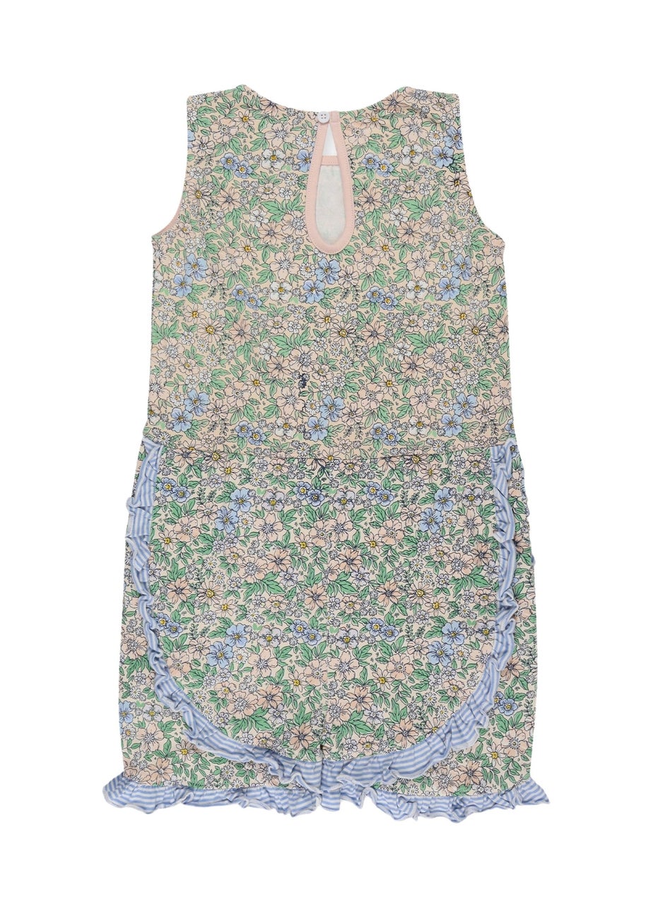 Lilly & Sid Organic Cotton Multicoloured Ditsy Floral Print Playsuit (24 Months- 8 Years)