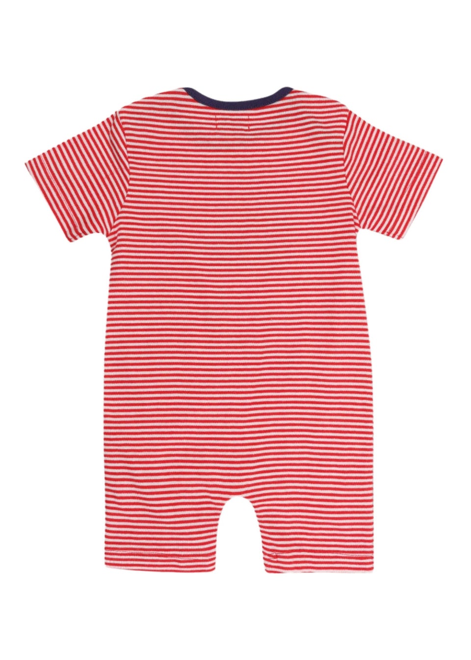 Lilly & Sid Organic Cotton Red Whale Applique Romper (0-12 Months)