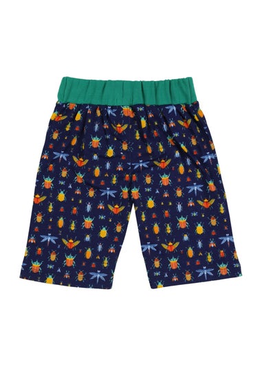 Lilly & Sid Multicoloured Bugs & Stripe Print Short 2 pack (0-8 Years)