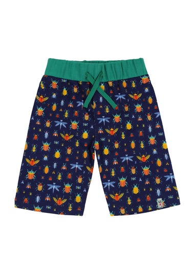 Lilly & Sid Multicoloured Bugs & Stripe Print Short 2 pack (0-8 Years)