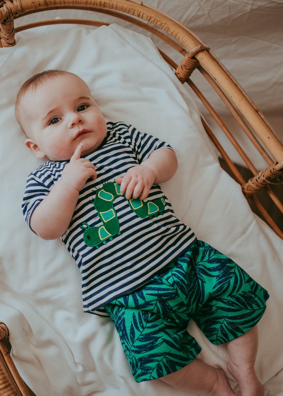 Lilly & Sid Multicoloured Palm Print Top & Short Set (0- 24 Months)