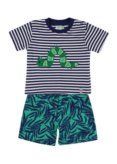 Lilly & Sid Multicoloured Palm Print Top & Short Set (0- 24 Months)