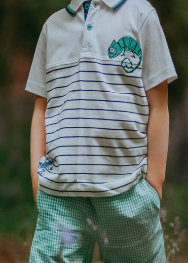 Lilly & Sid Organic Cotton Green Gingham Print Shorts (24 Months- 8 Years)