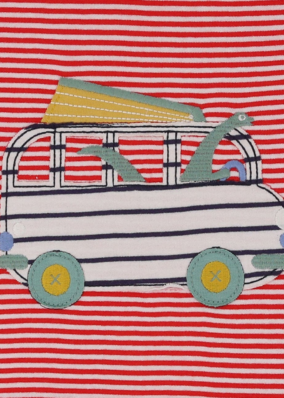 Lilly & Sid Organic Cotton Red Car Applique T- Shirt (24 Months- 8 Years)