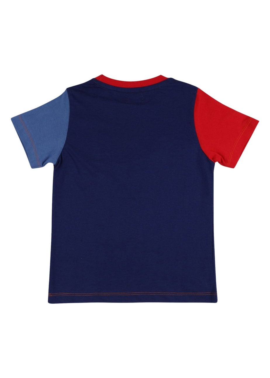 Lilly & Sid Organic Cotton Navy Yeah Slogan Print T-Shirt (24 Months- 8 Years)