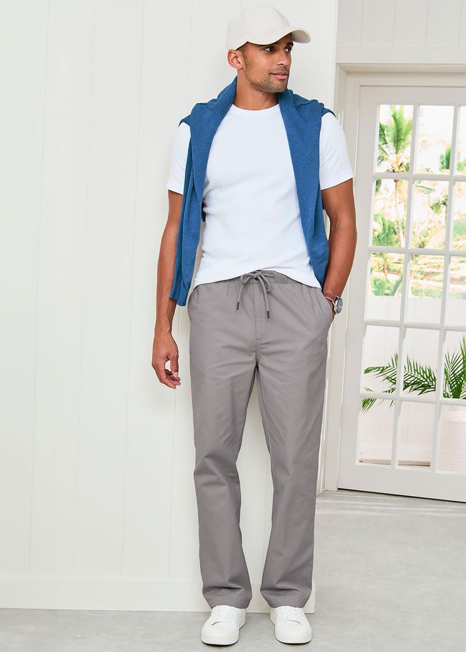 Cotton Traders Soft Grey Rugby Leisure Trousers