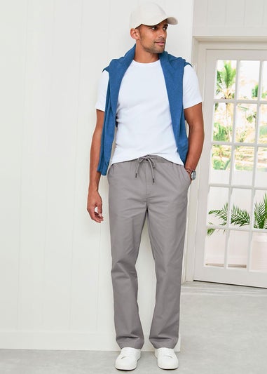 Cotton Traders Soft Grey Rugby Leisure Trousers