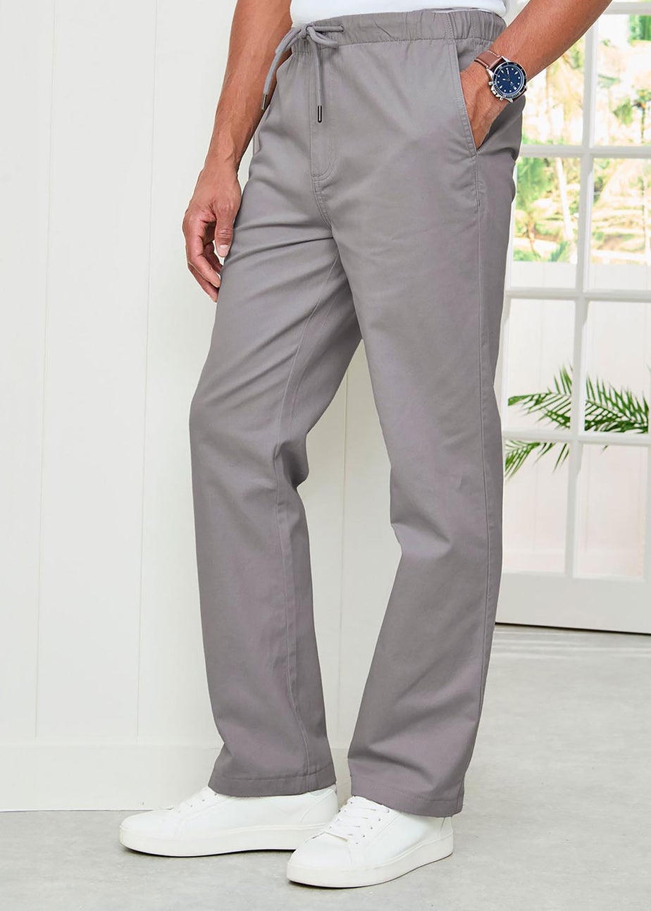 Cotton Traders Soft Grey Rugby Leisure Trousers