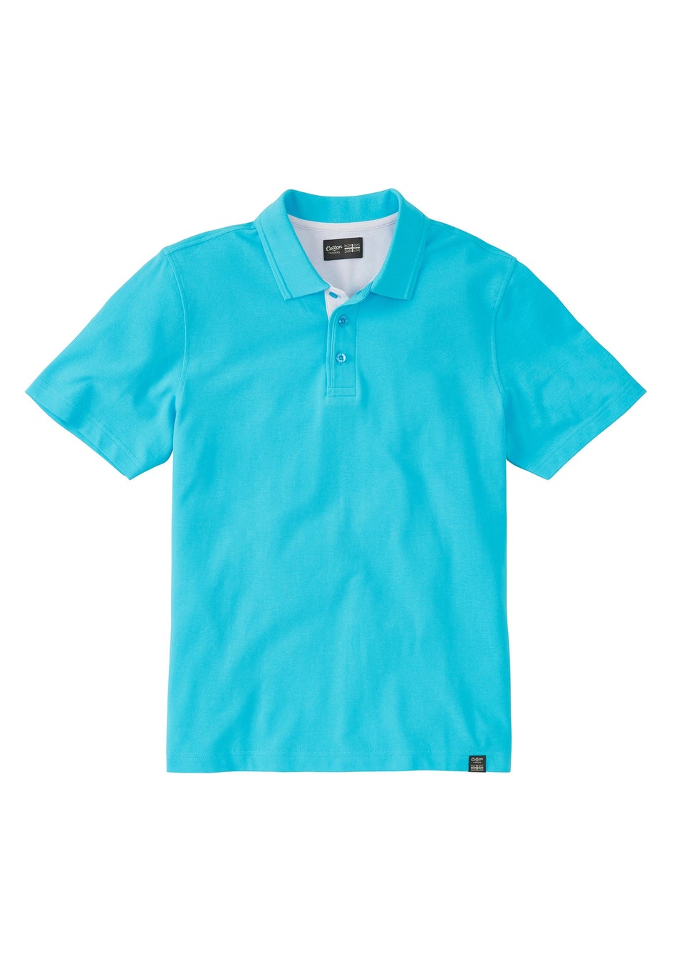 Cotton Traders Fresh Blue Short Sleeve Polo Shirt