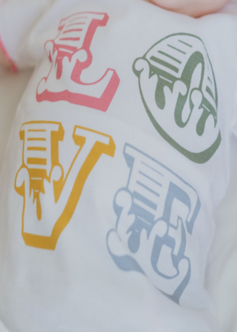 Lilly & Sid Multicoloured Love Slogan Top & Short Set (0- 24 Months)