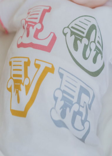 Lilly & Sid Multicoloured Love Slogan Top & Short Set (0- 24 Months)