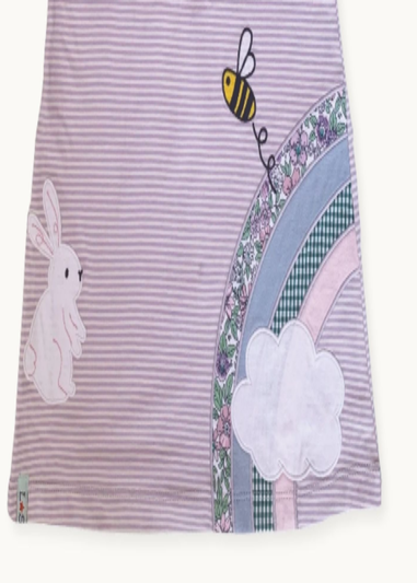 Lilly & Sid Multicoloured Bunny & Bees Applique Dress (0-8 Years)