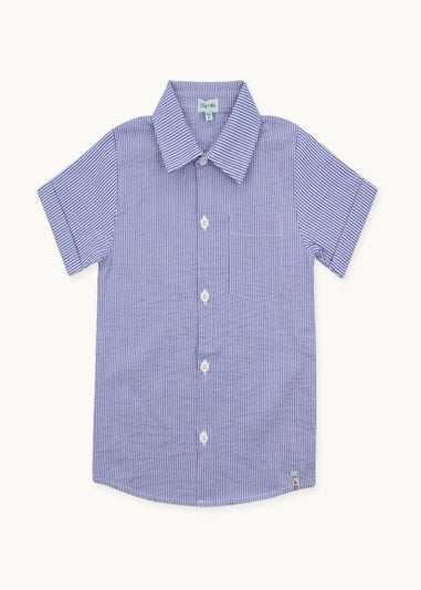 Lilly & Sid Organic Cotton Blue Stripe Print Shirt (24 Months- 8 Years)