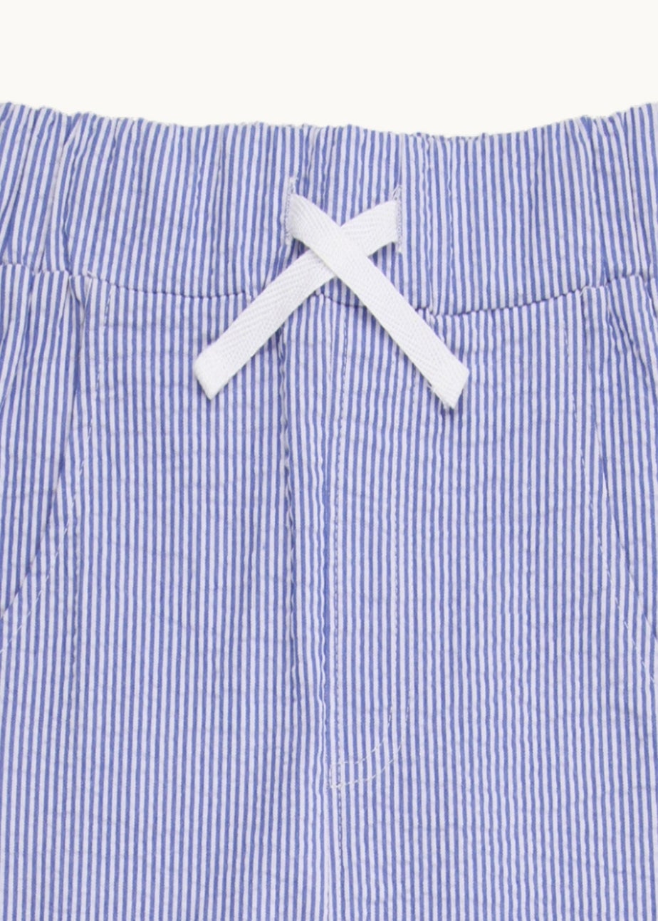 Lilly & Sid Organic Cotton Blue Stripe Print Trousers (24 Months- 8 Years)