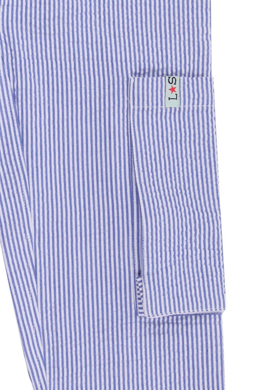 Lilly & Sid Organic Cotton Blue Stripe Print Trousers (24 Months- 8 Years)