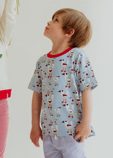 Lilly & Sid Multicoloured Seagull & Stripe Print Top 2 Pack (0-8 Years)
