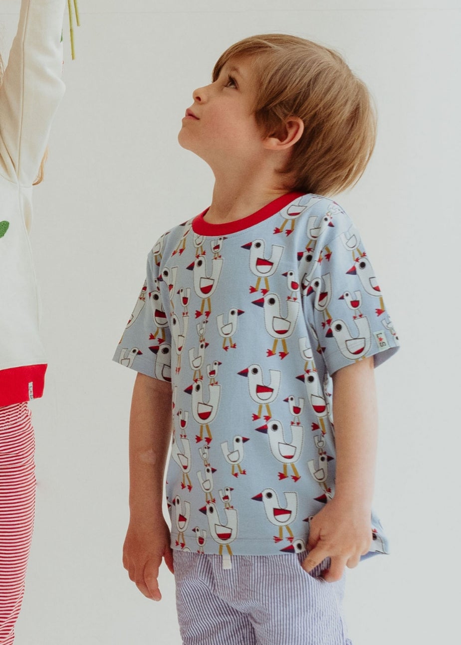 Lilly & Sid Multicoloured Seagull & Stripe Print Top 2 Pack (0-8 Years)