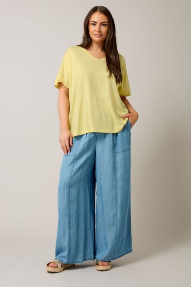 Evans Curve Yellow Short Sleeve Modal Rich T-Shirt