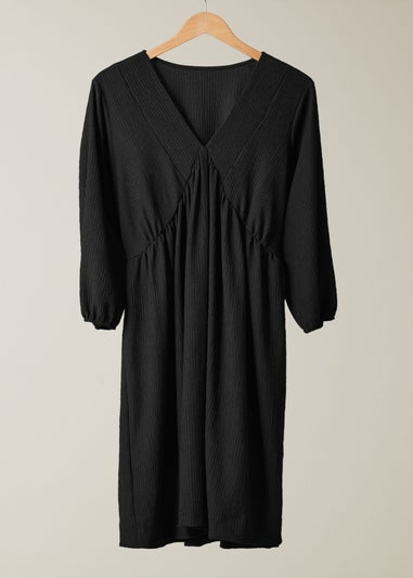 Evans Curve Black Crepe Midi Dress