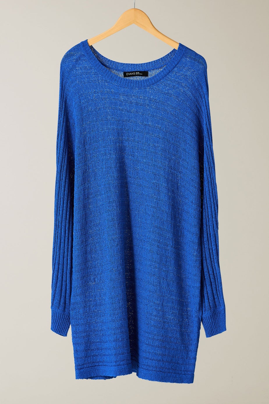 Evans Curve Cobalt Blue Batwing Sleeve Jumper