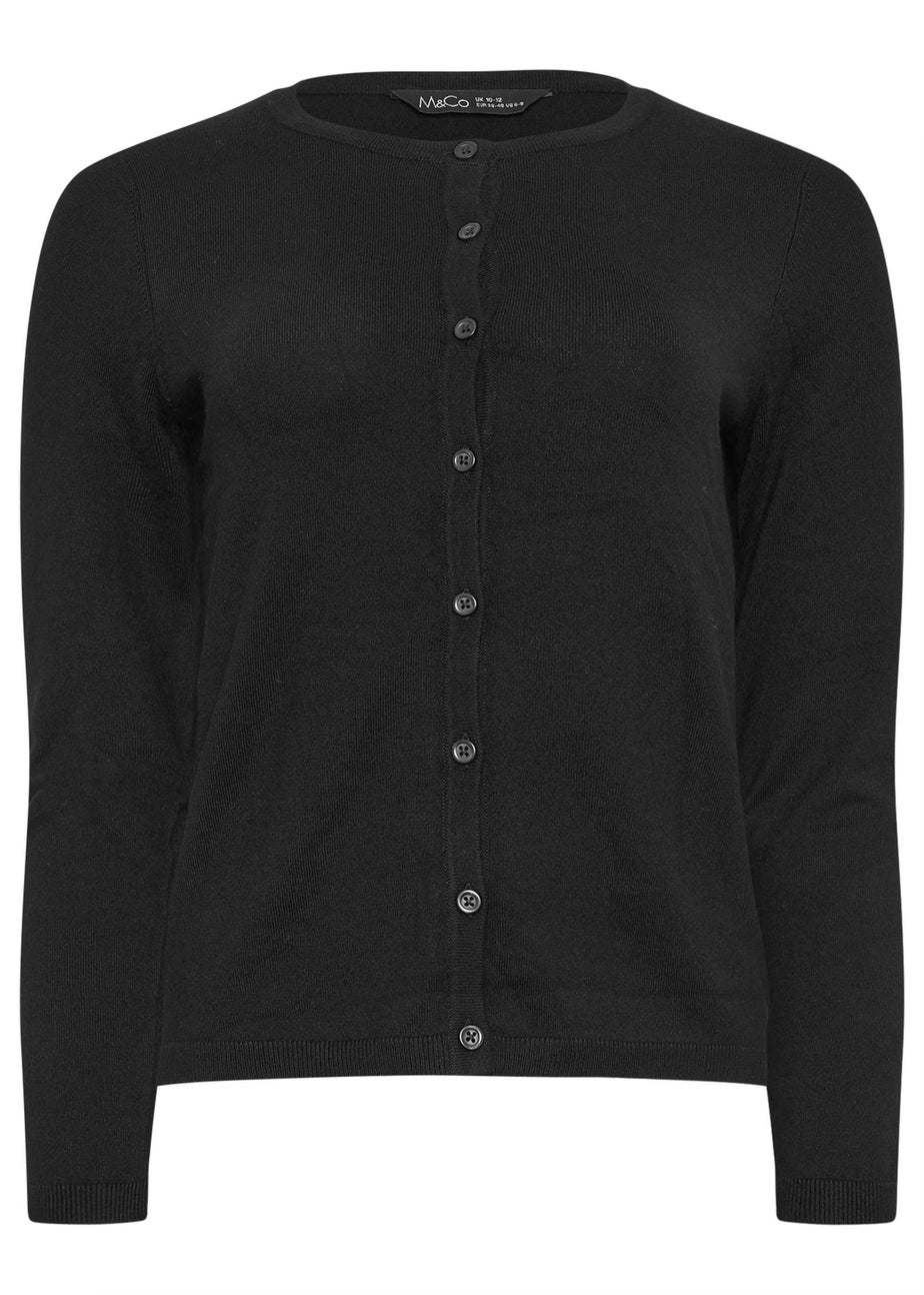 M&Co Black Button Down Cardigan