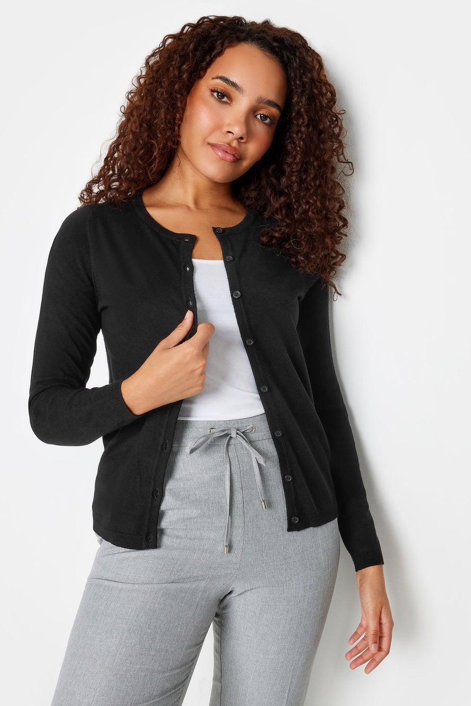 M&Co Black Button Down Cardigan