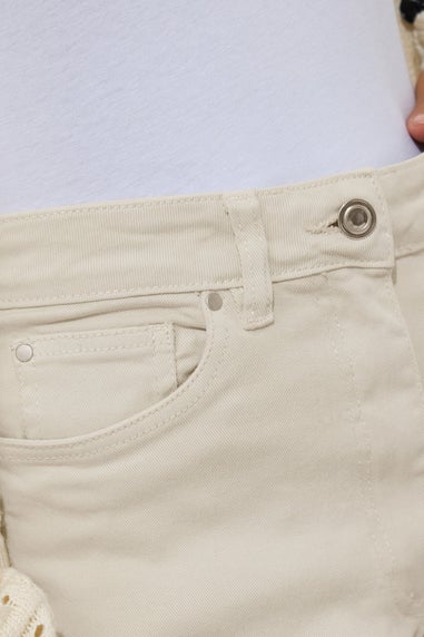 M&Co Cream Ecru Denim Mom Jeans