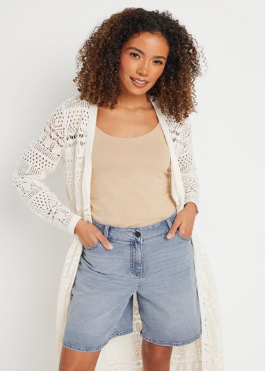 M&Co Blue Light Wash Bermuda Shorts