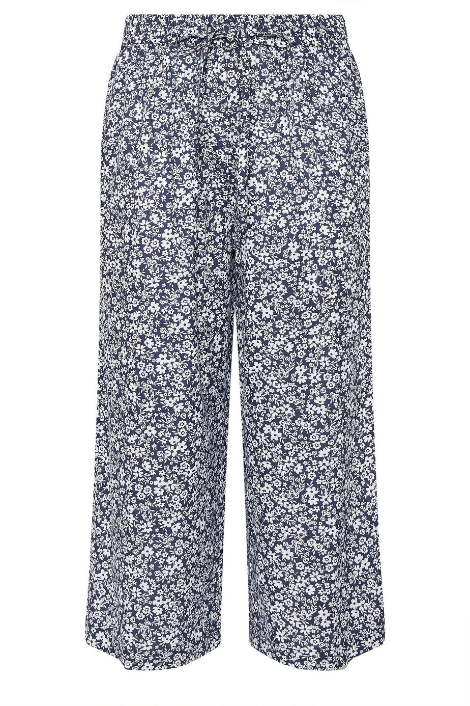M&Co Navy Blue Floral Print Culottes