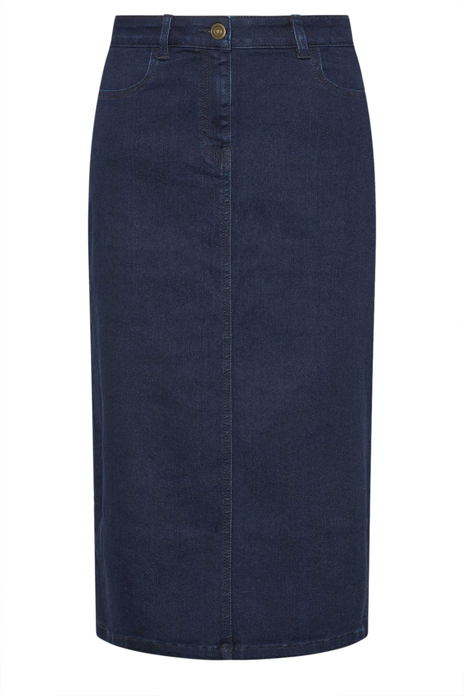 M&Co Petite Indigo Blue Midi Denim Skirt