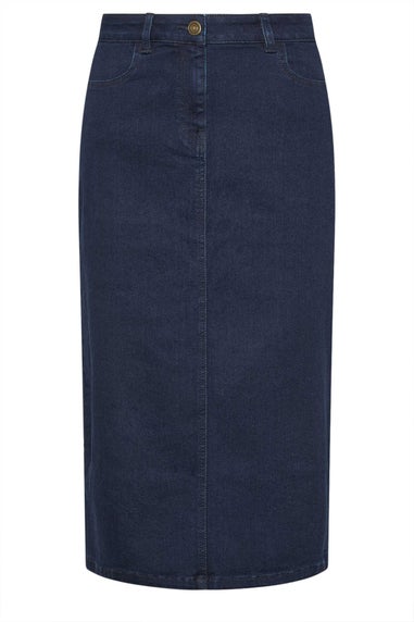 M&Co Petite Indigo Blue Midi Denim Skirt